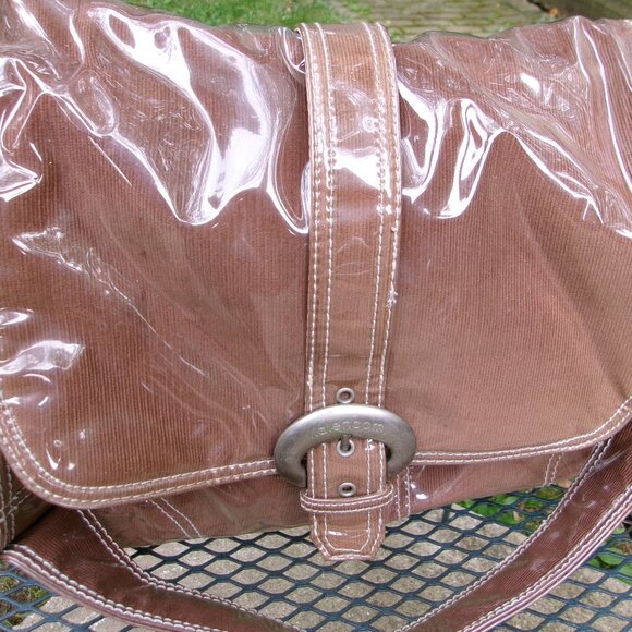Kalencom New Orleans 2960 Chocolate Corduroy Laminated Diaper Buckle Bag NEW NWT - Picture 2 of 16